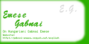 emese gabnai business card